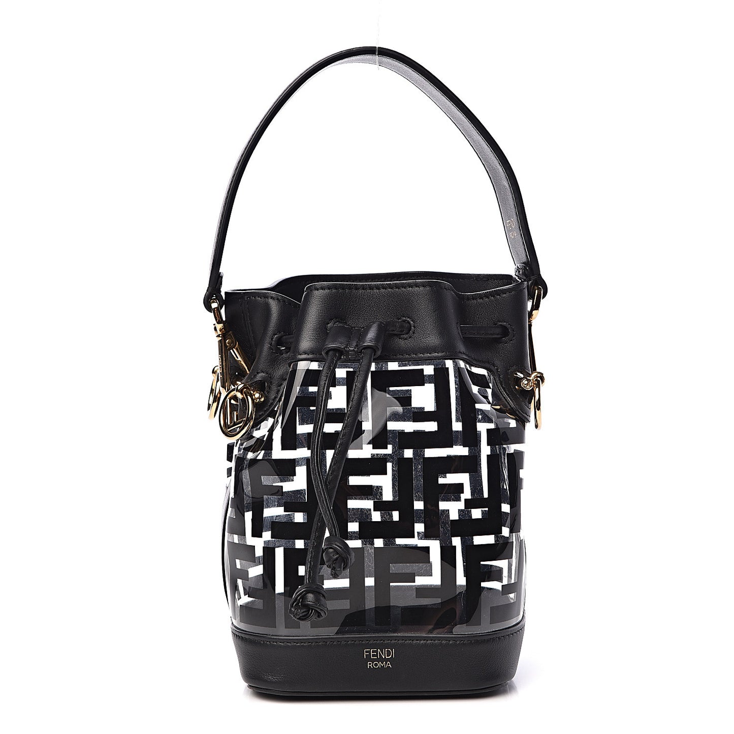 TPU FF Vitello Grace F is Fendi Mini Mon Tresor Bucket Bag Black