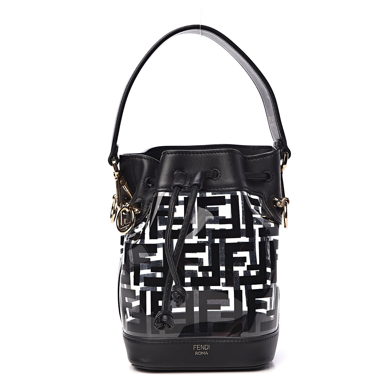 Fendi TPU FF Vitello Grace F is Fendi Mini Mon Tresor Bucket Bag Black 1 of 10