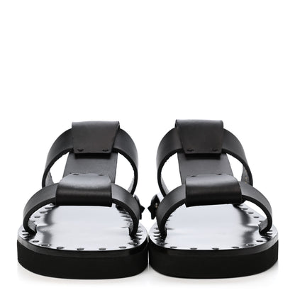 Valentino Garavani Calfskin Slip On 25mm Platform Sandals 37 Black 2 of 13