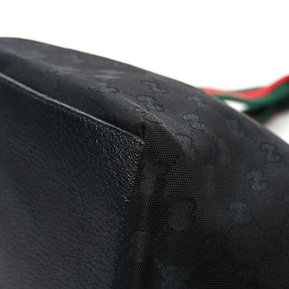 Gucci GG Monogram Small Web Handle Bucket Tote Black 10 of 12
