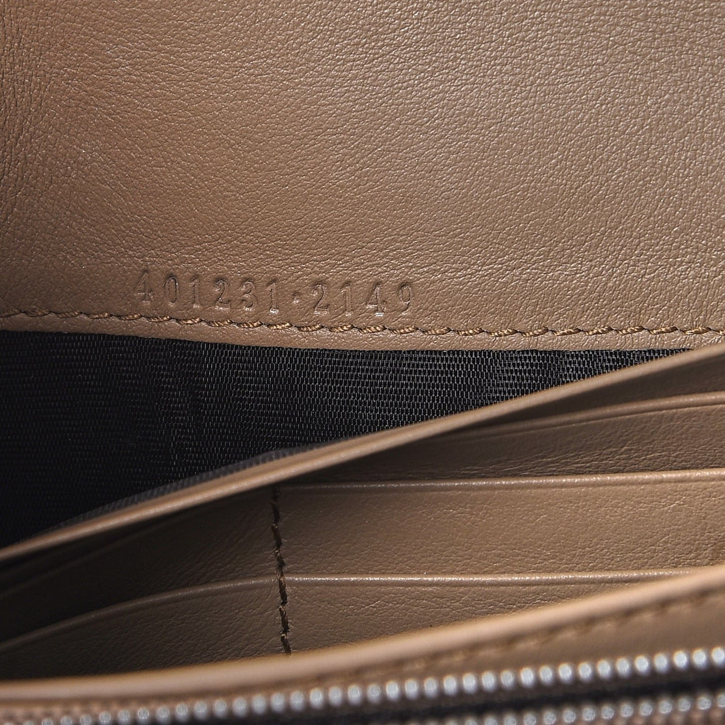 GG Supreme Monogram Mini Dionysus Chain Wallet Beige Taupe