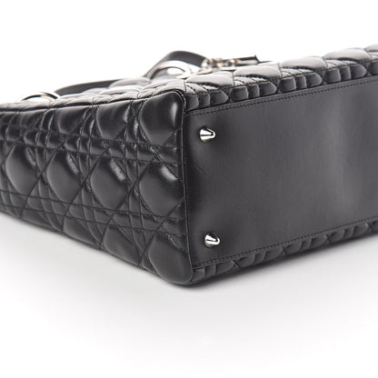 Christian Dior Lambskin Cannage Medium Lady Dior Black 7 of 8