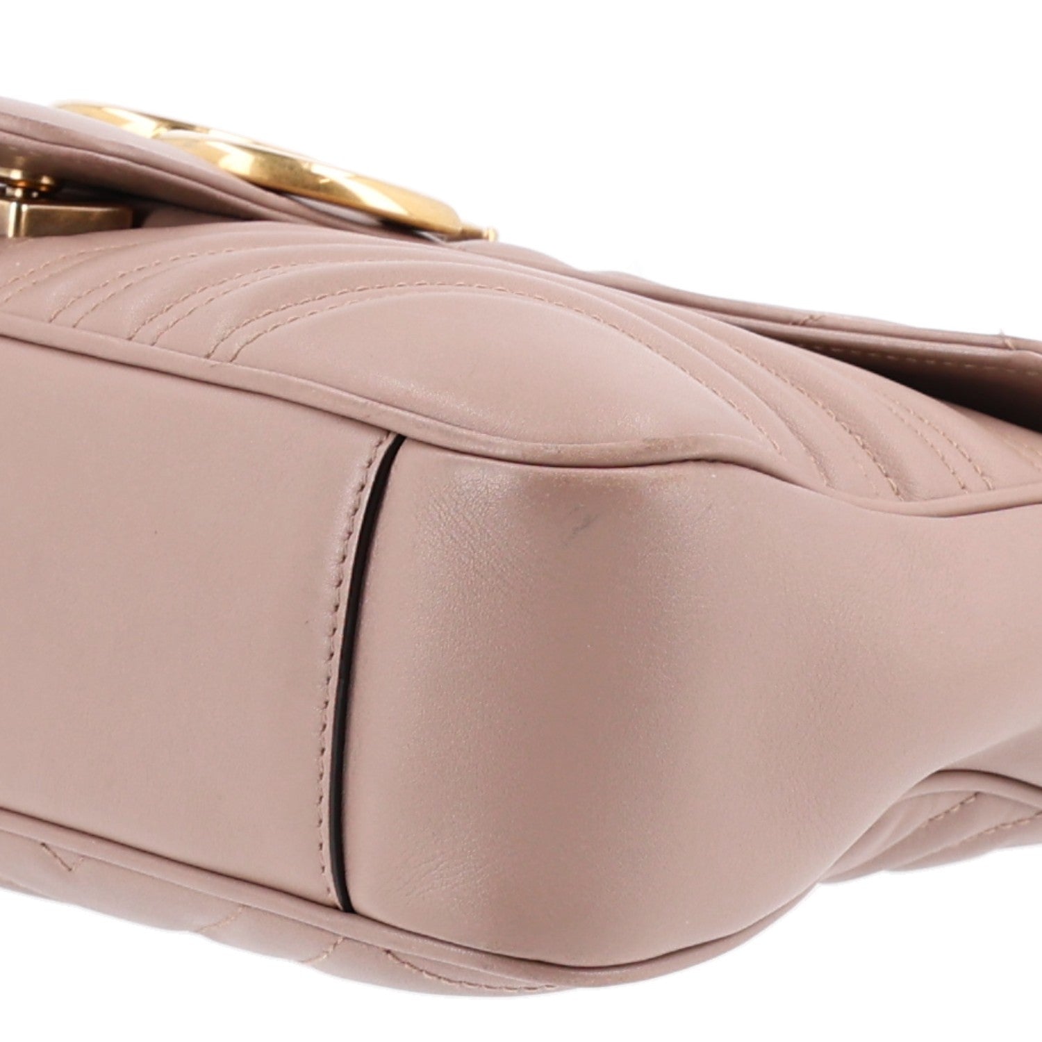 Gucci Calfskin Matelasse Medium GG Marmont Shoulder Bag Porcelain Rose 10 of 10