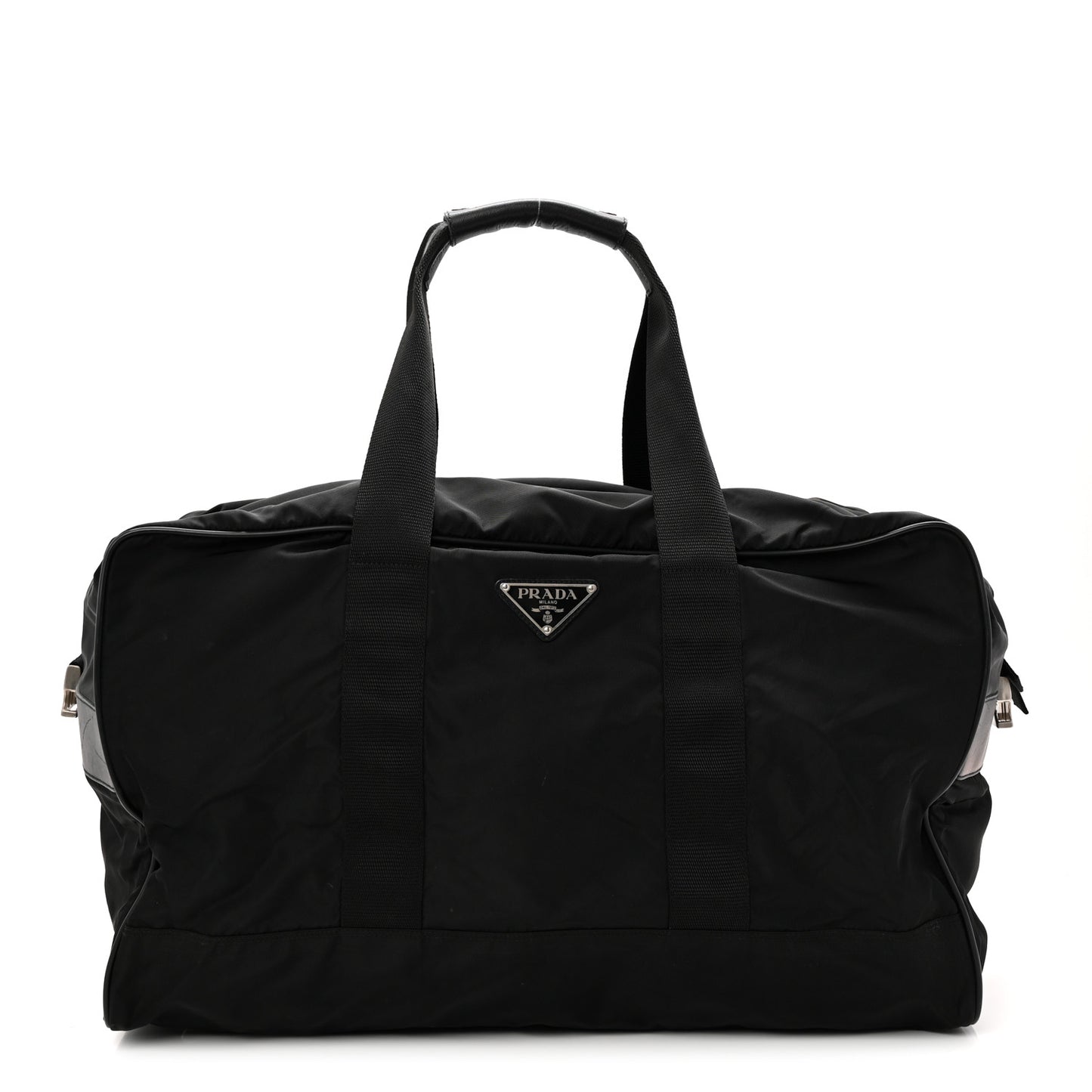 Tessuto Nylon Saffiano Viaggio Duffle Black