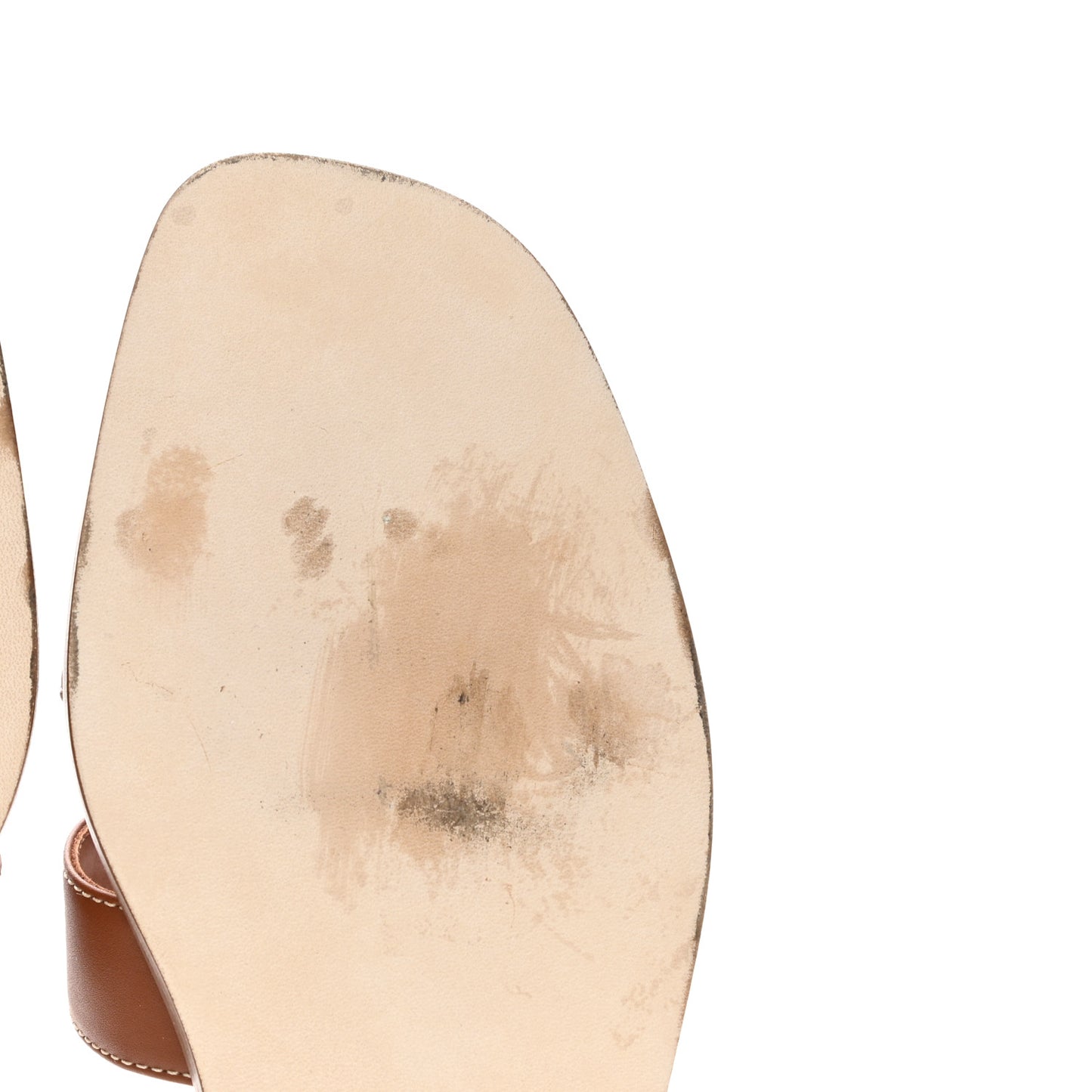 Box Calfskin Oran Sandals 39.5 Gold