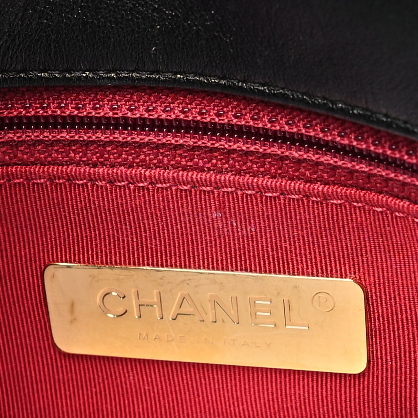 Goatskin Quilted Medium Chanel 19 Flap Black