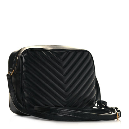 Saint Laurent Calfskin Matelasse Monogram Lou Camera Bag Black 3 of 15
