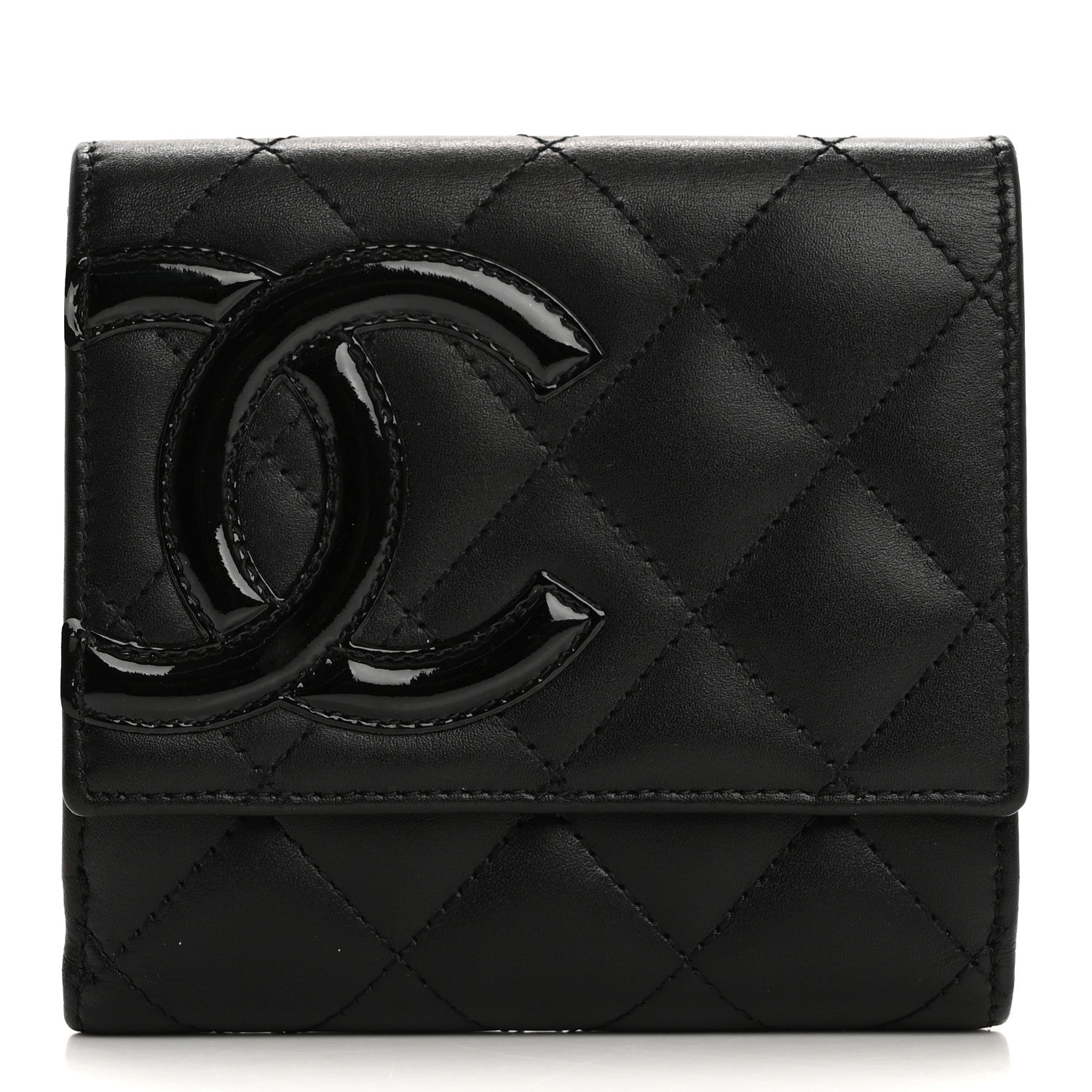 Chanel Calfskin Quilted Cambon Flap Wallet Black 1 of 11