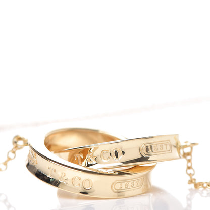 Tiffany 18K Yellow Gold 1837 Interlocking Circles Pendant Necklace 4 of 6