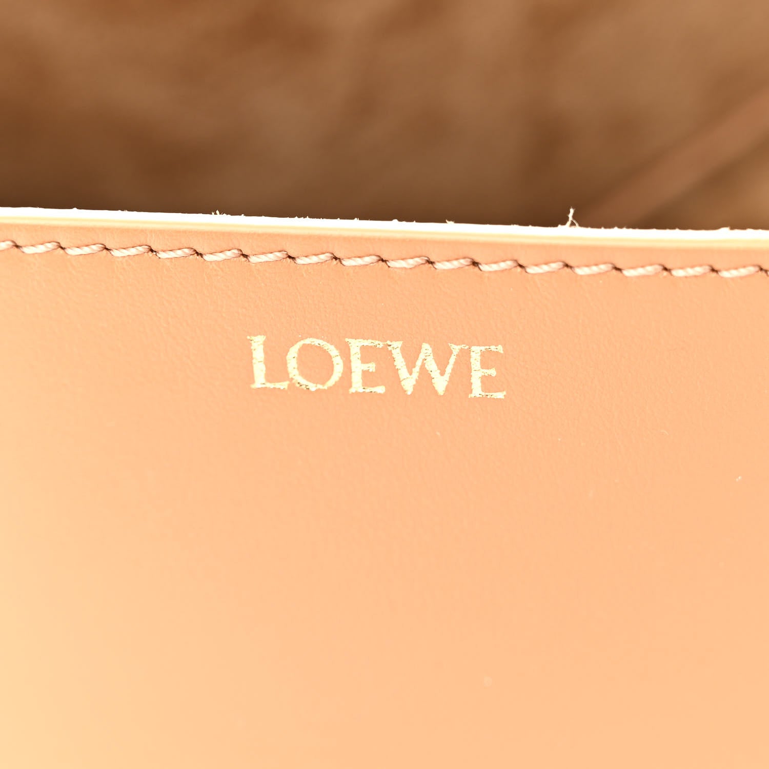 Loewe Shiny Calfskin Mini Puzzle Fold Tote Warm Desert 6 of 9