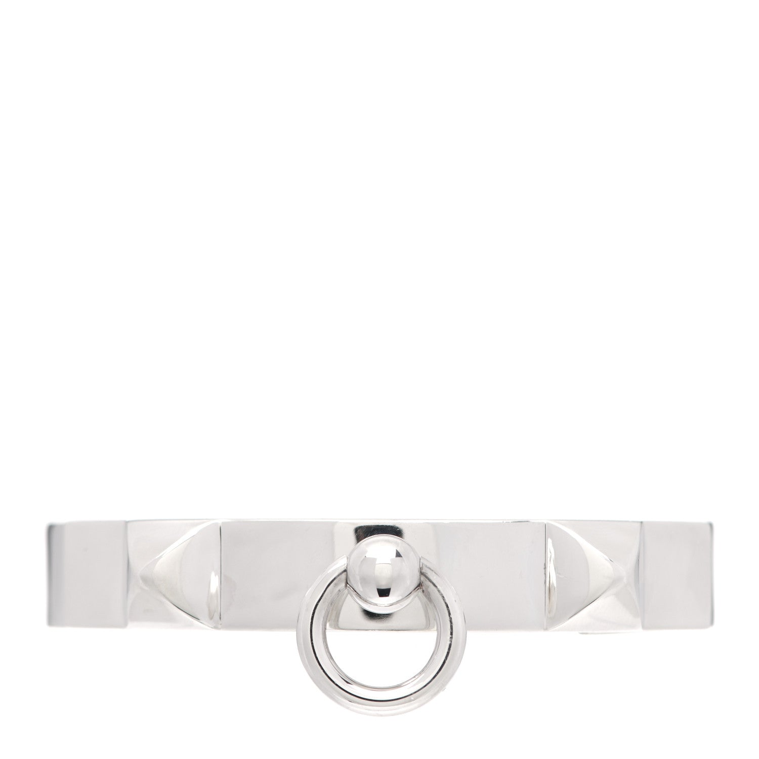 Hermes Sterling Silver PM Collier De Chien Bracelet SH 1 of 3