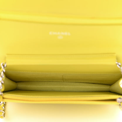 Chanel Caviar Timeless CC Wallet on Chain WOC Yellow 5 of 12