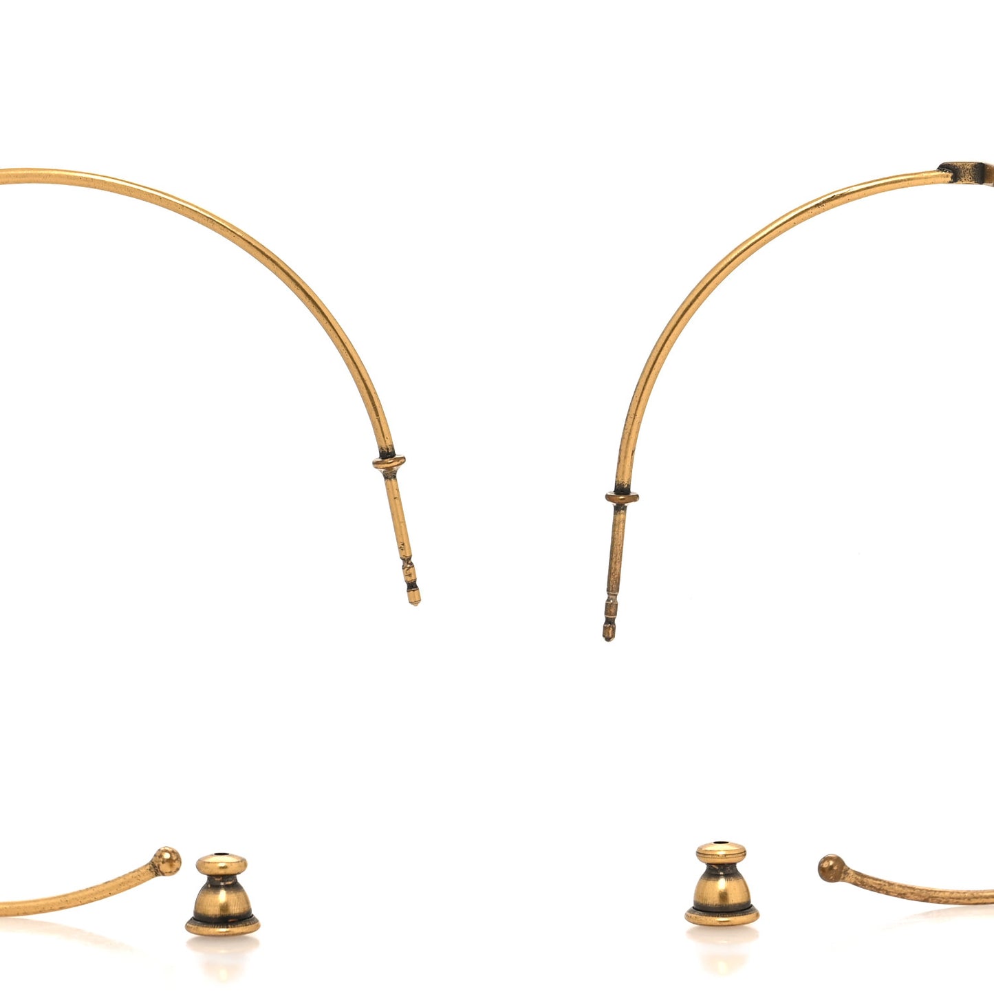Metal J'Adior Hoop Earrings Aged Gold