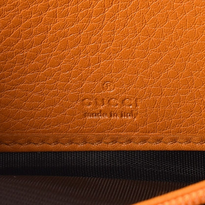 Gucci Pebbled Calfskin Soho Compact Disco Zip Around Wallet Curcuma 6 of 8