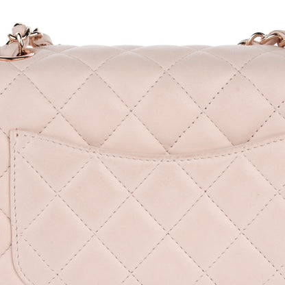 Chanel Lambskin Quilted Mini Rectangular Flap Light Pink 5 of 9
