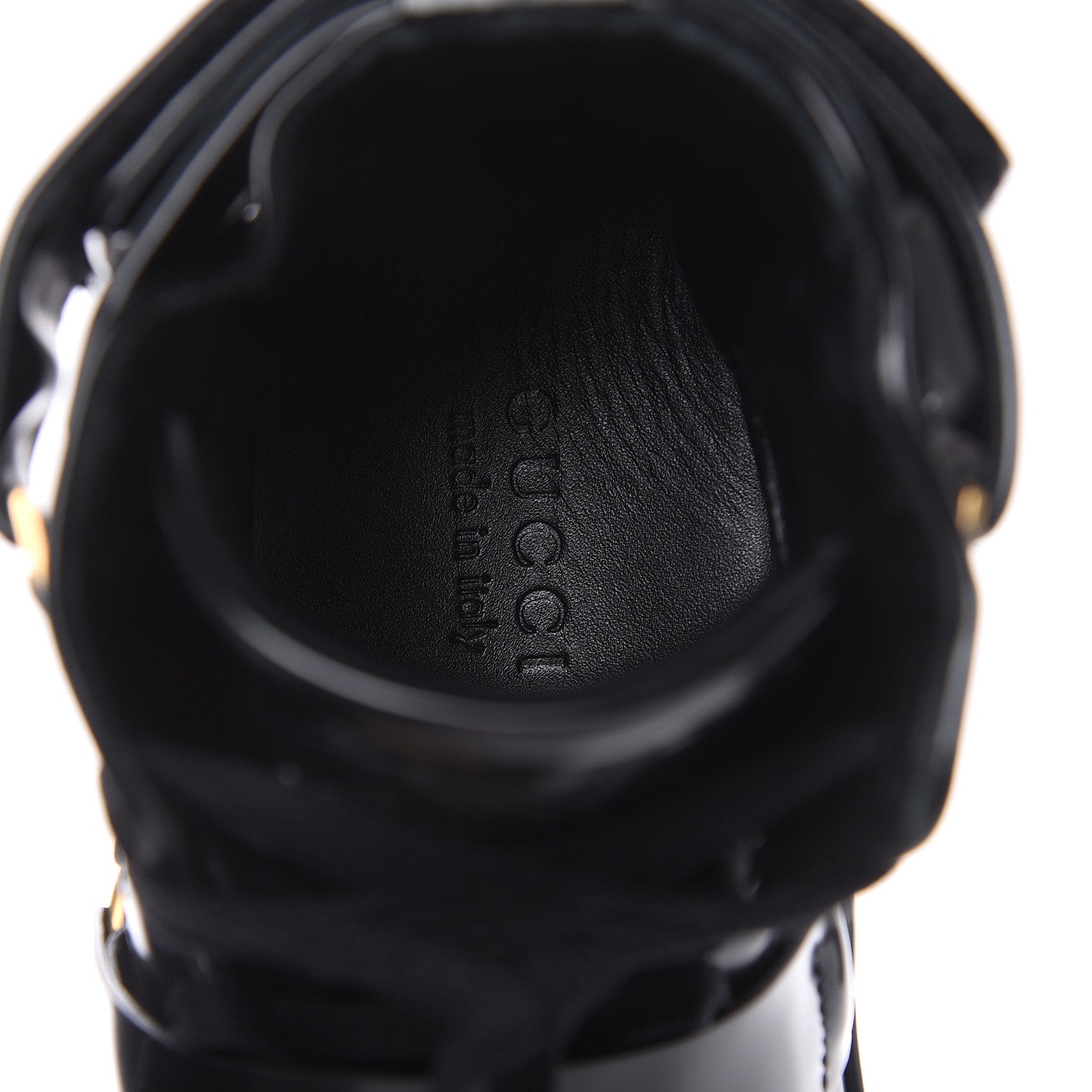 Gucci Calfskin Mens High Top Tiger Sneakers 10 Black 9 of 9