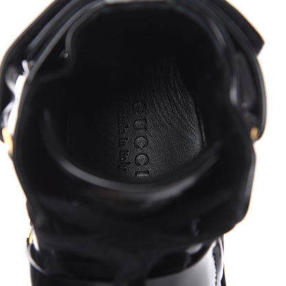 Gucci Calfskin Mens High Top Tiger Sneakers 10 Black 9 of 9