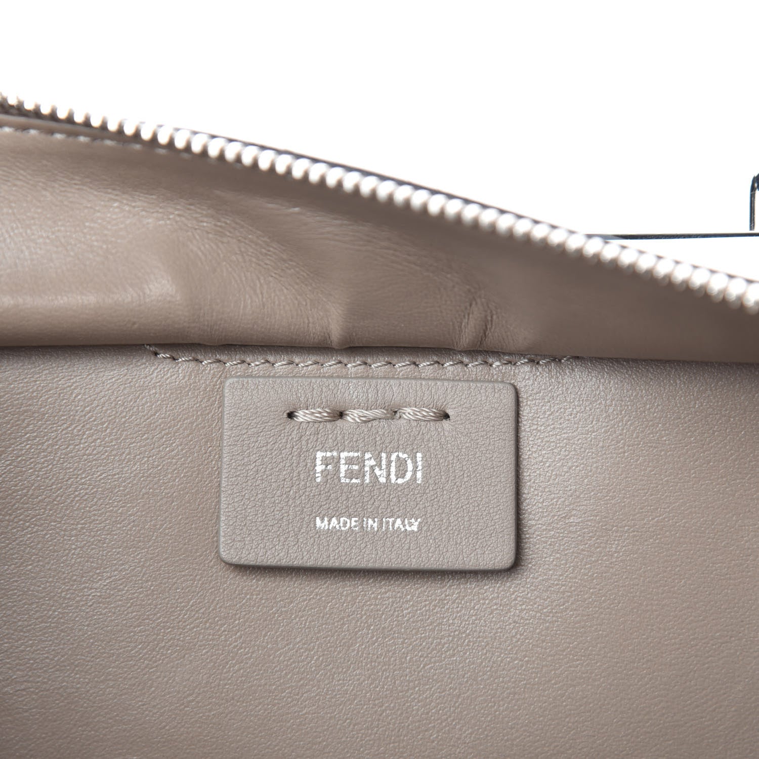 Fendi Vitello Dolce Ribbon Lace Up Petite 3Jours Tote Tortora Ceruleo 12 of 14