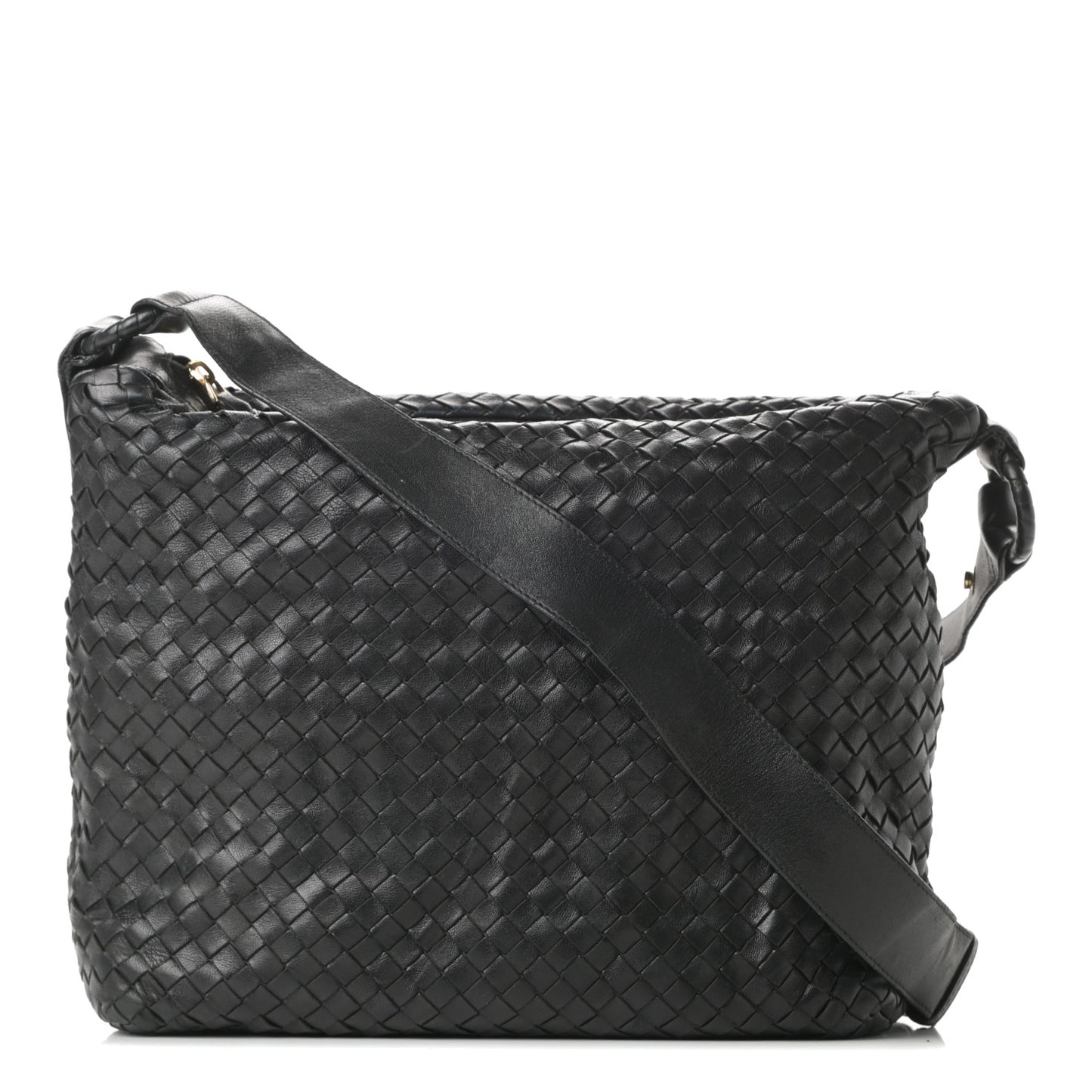 Nappa Intrecciato Hobo Black