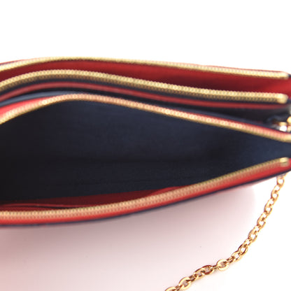 Louis Vuitton Empreinte Double Zip Pochette Marine Rouge 6 of 11