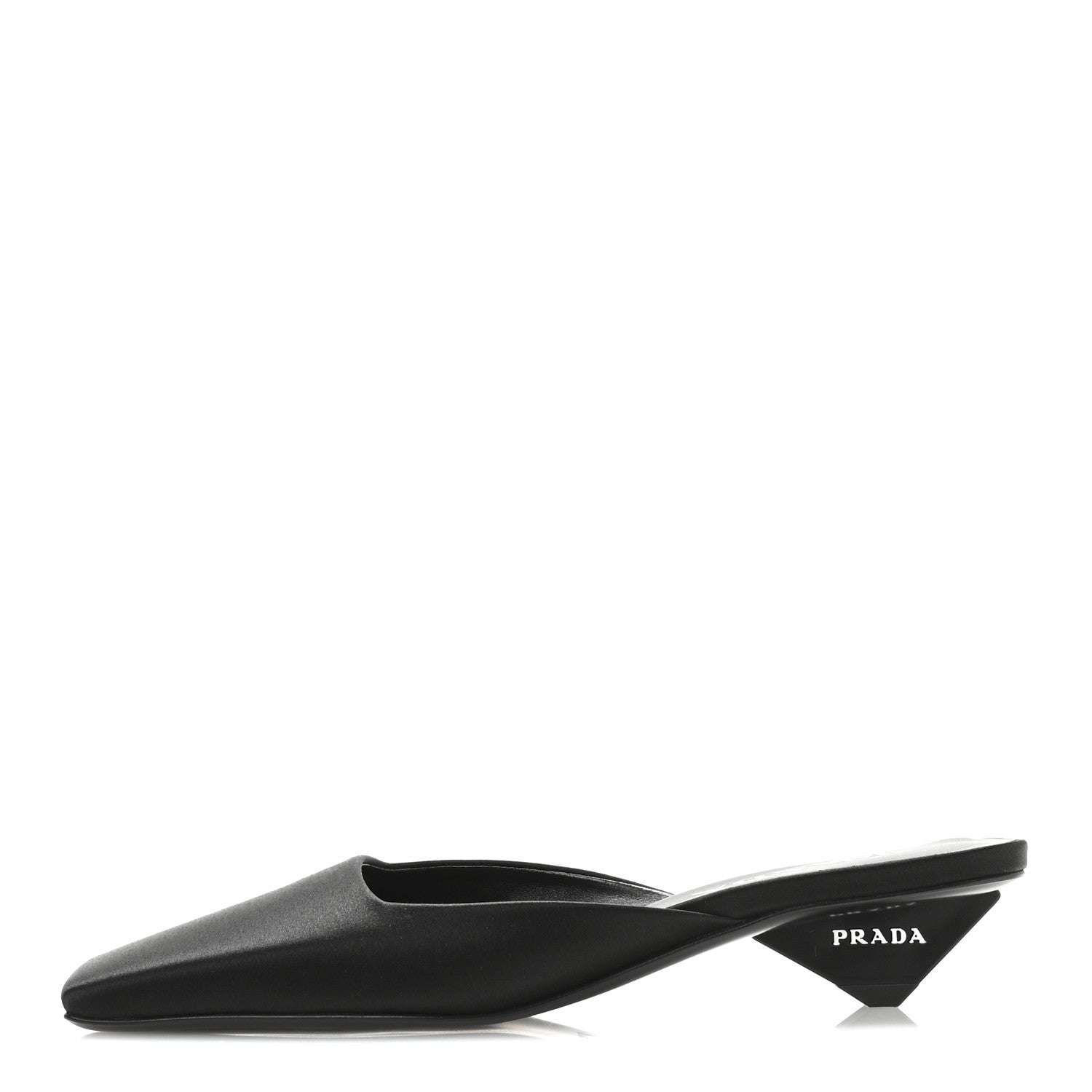 Prada Satin Modellerie Mules 35.5 Black 1 of 8