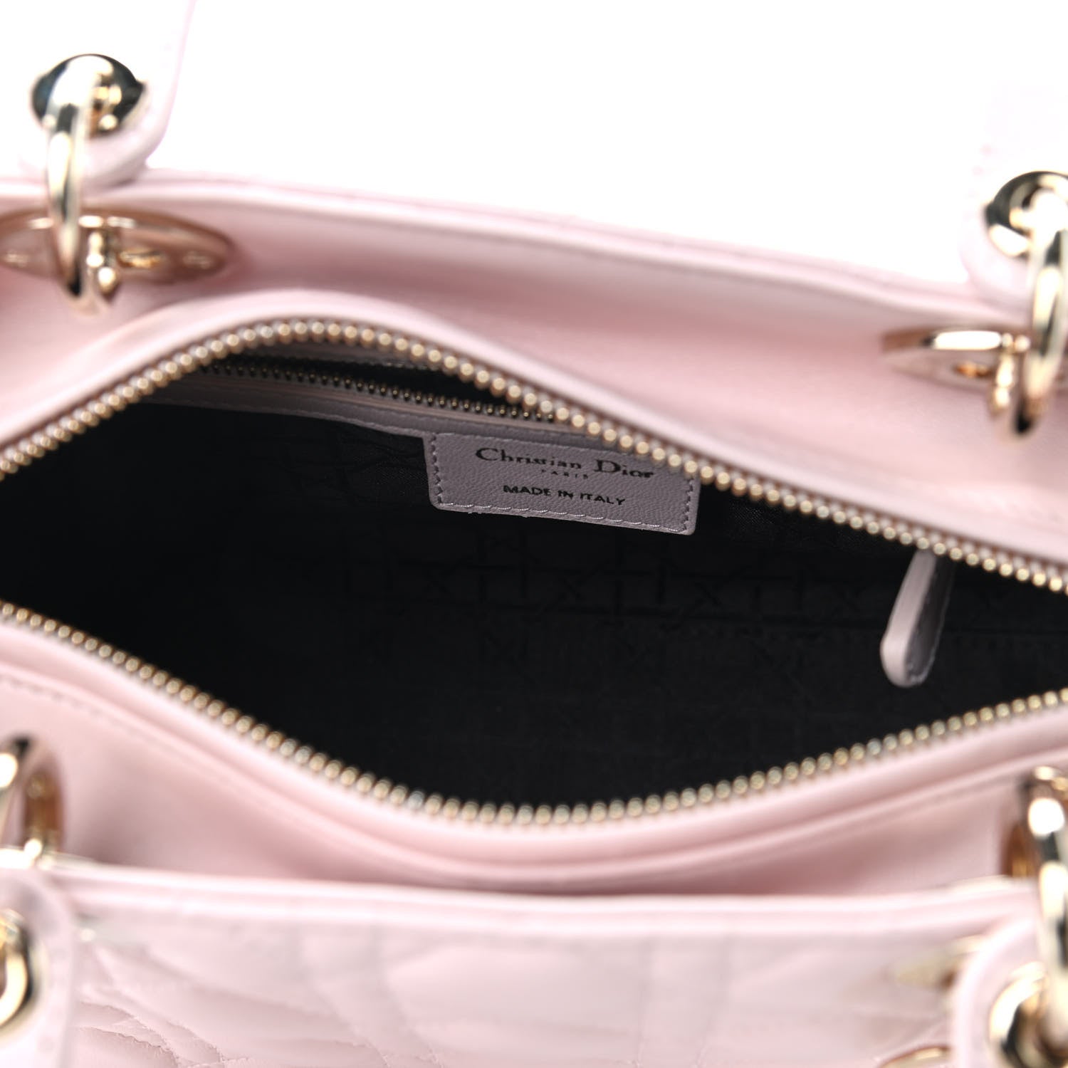 Christian Dior Lambskin Cannage Medium Lady Dior Light Pink 5 of 9