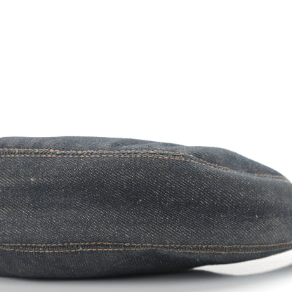 Christian Dior Denim Calfskin Street Chic Hobo Blue Brown 10 of 12