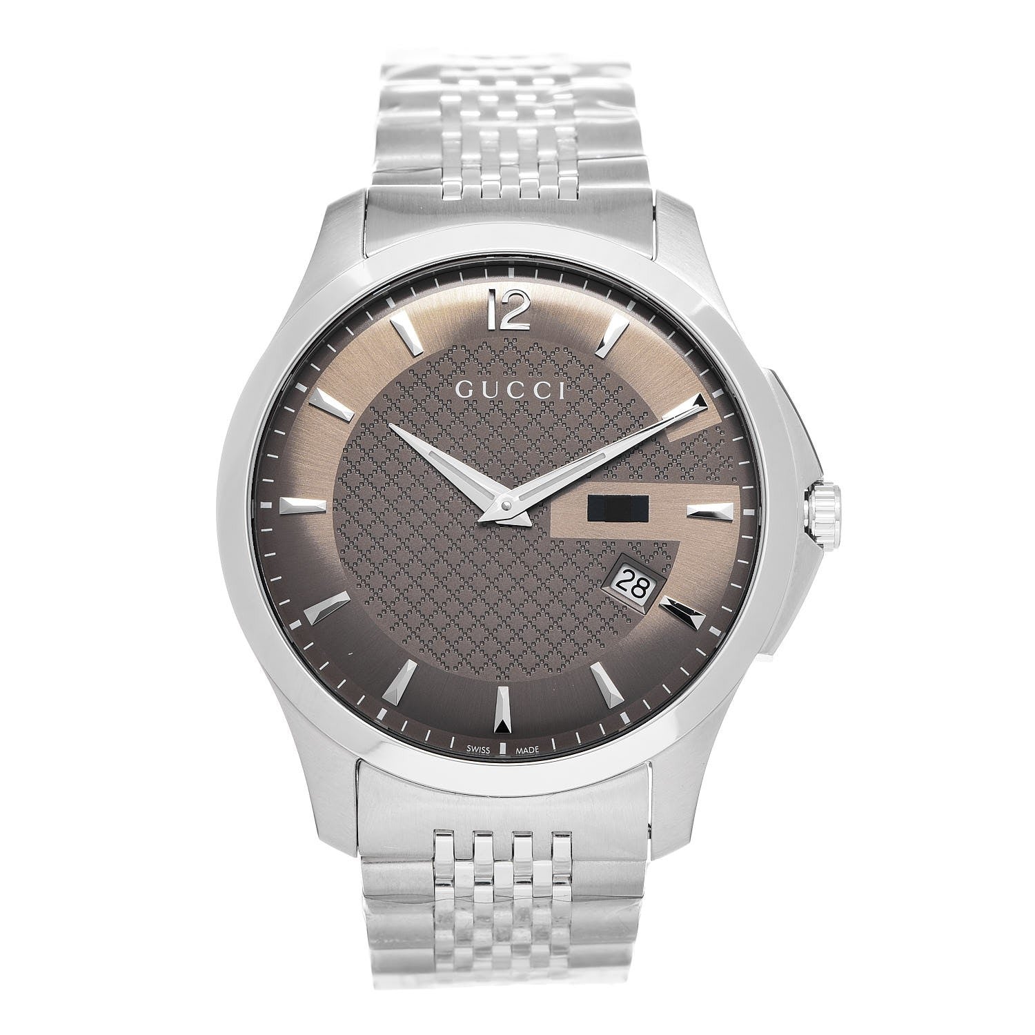 Gucci Stainless Steel 40mm G-Timeless Quartz Watch Brown 1 of 9