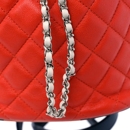 Chanel Lambskin Quilted Cuba Drawstring Tote Red White Blue 10 of 11