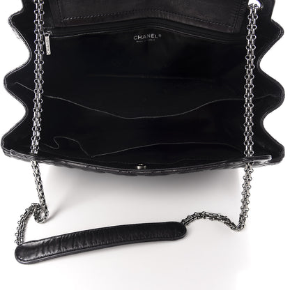 Chanel Metallic Calfskin Quilted XL Accordion Reissue Flap Black 5 of 15
