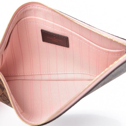 Louis Vuitton Damier Ebene Neverfull MM GM Pochette Rose Ballerine 5 of 8