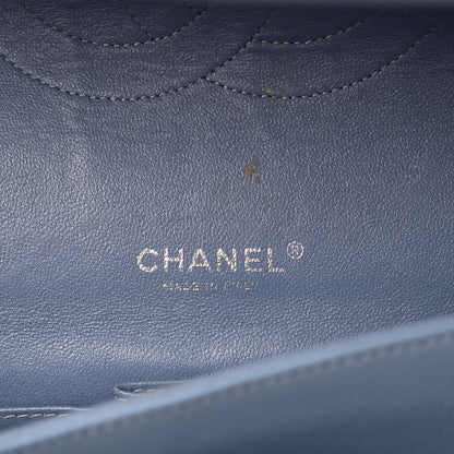 Chanel Patent Quilted Maxi Double Flap Light Blue 6 of 14