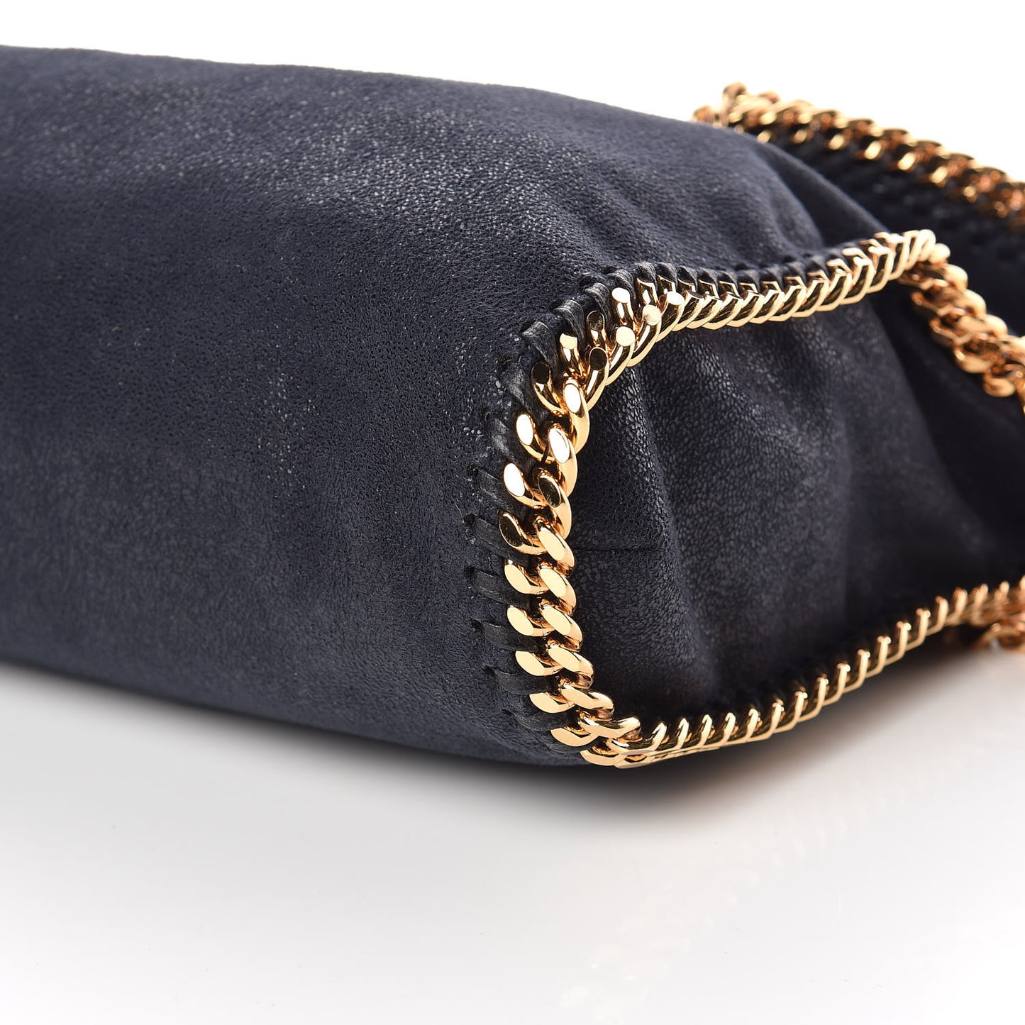 Shaggy Deer Falabella Fold Over Tote Navy
