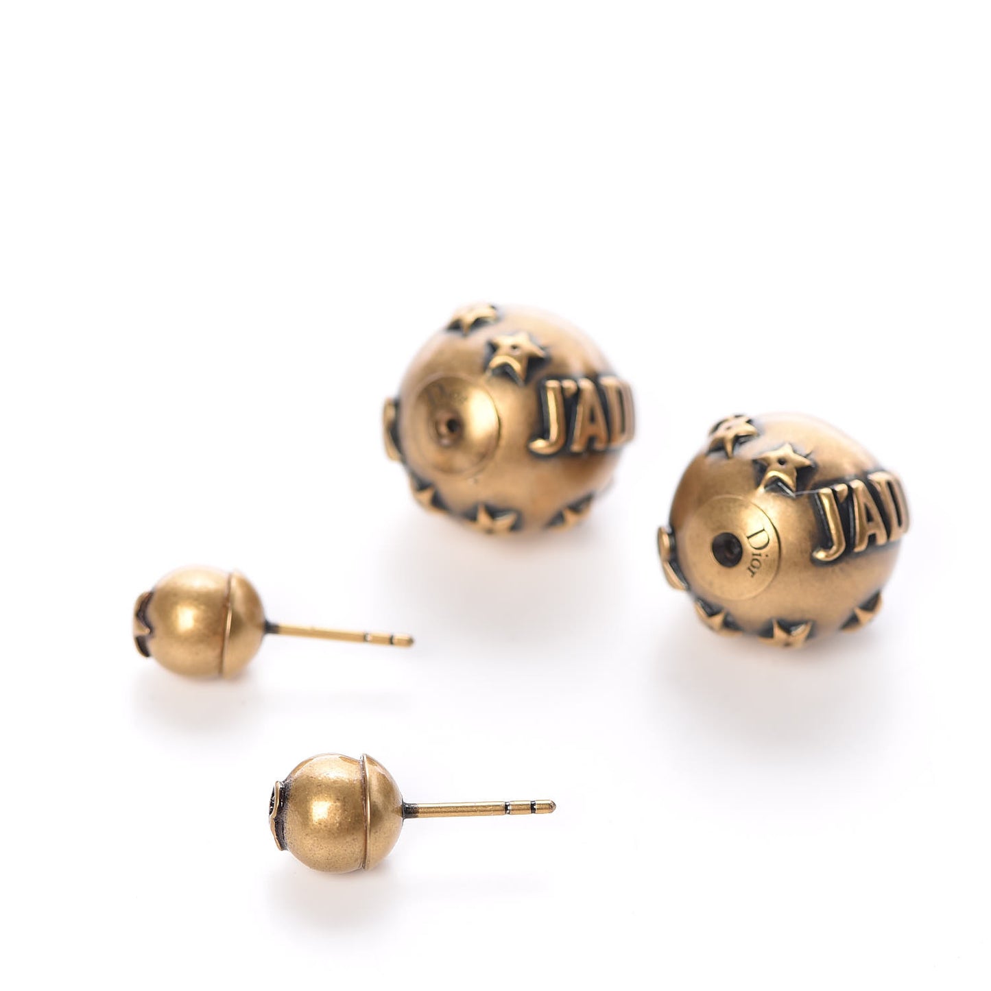 Metal J'Adior Mise En Dior Tribal Earrings Gold