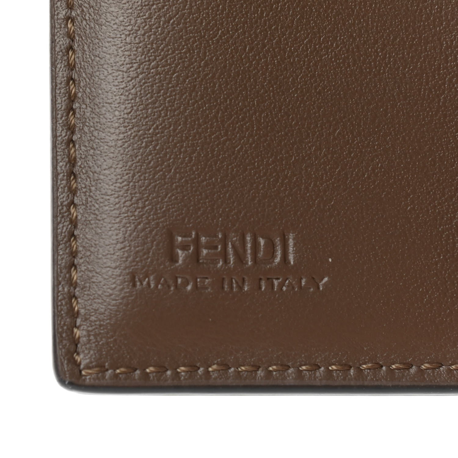 Fendi Vitello Soft F is Fendi Bi-Color FF 1974 Embossed Micro Tri-Fold Envelope Wallet Maya Black 6 of 8