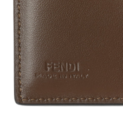 Fendi Vitello Soft F is Fendi Bi-Color FF 1974 Embossed Micro Tri-Fold Envelope Wallet Maya Black 6 of 8