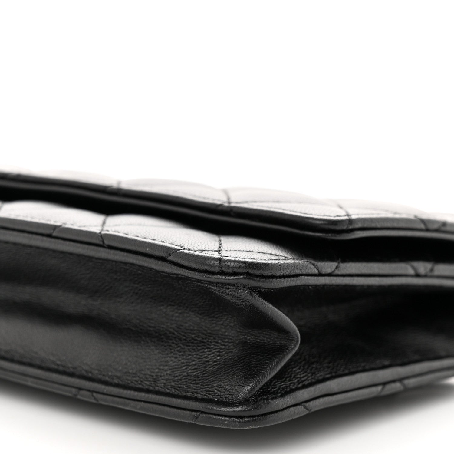 Chanel Lambskin Quilted Wallet On Chain WOC Black 11 of 13