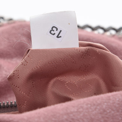 Stella McCartney Shaggy Deer Tri-Color Falabella Fold Over Tote Pink 8 of 10