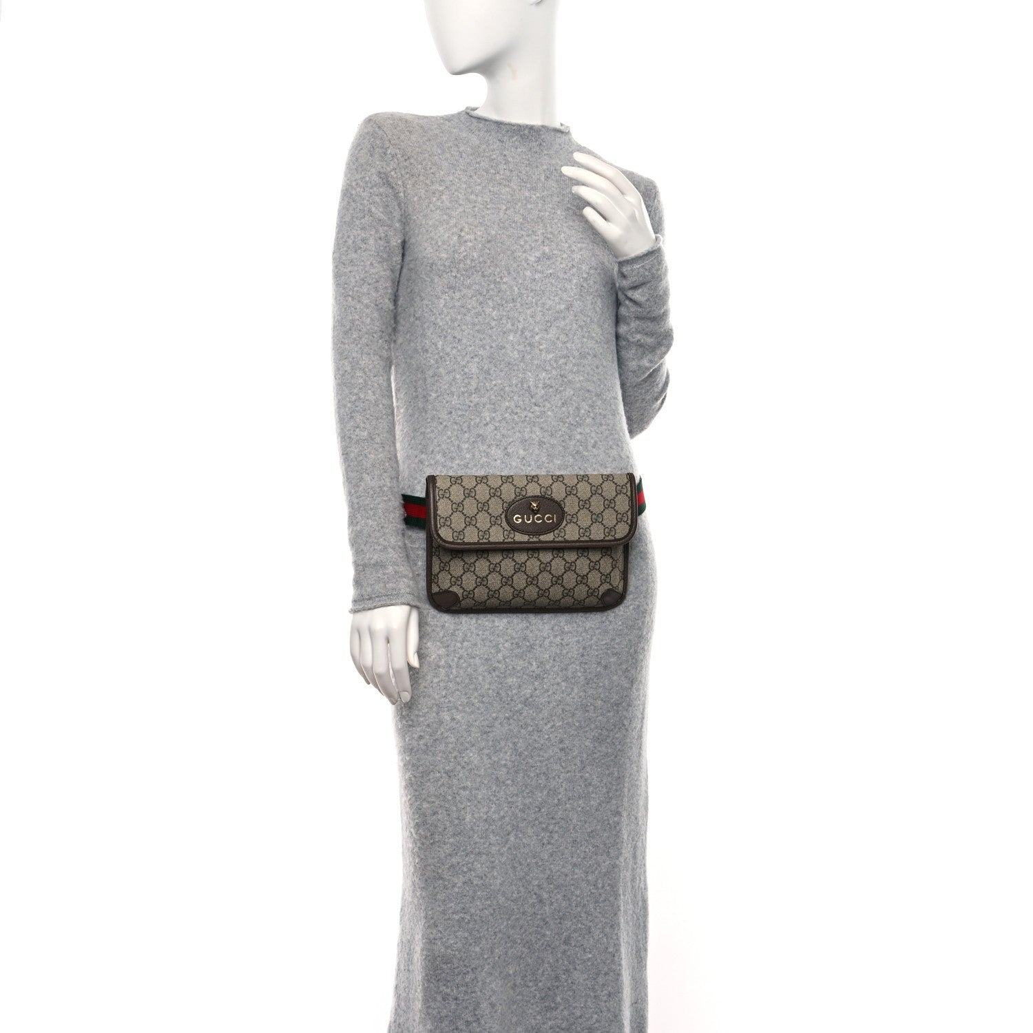 Gucci GG Supreme Monogram Neo Vintage Web Belt Bag Brown 3 of 12