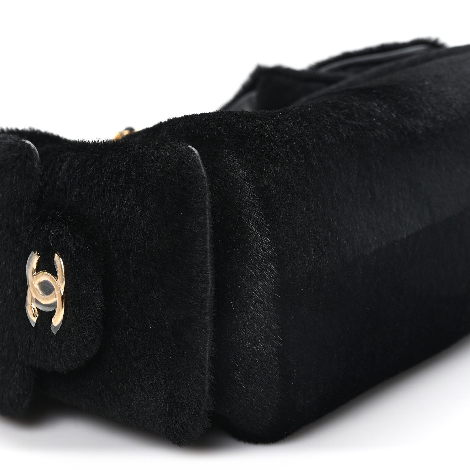 Chanel Pony Hair Mini Chanel 25 Handbag Black 9 of 11