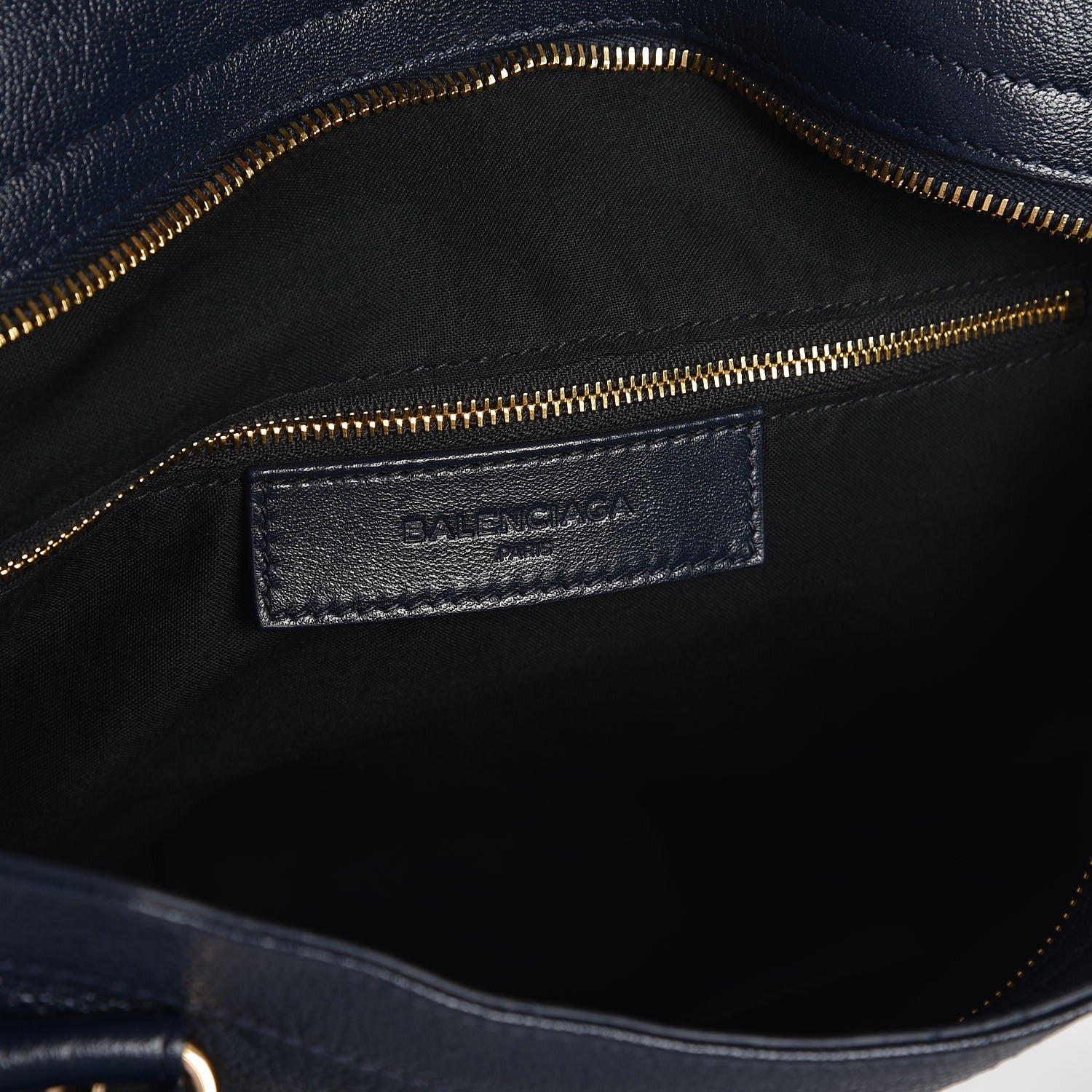 Balenciaga Chevre Gold Metallic Edge Hardware Velo Bleu Nuit Dark Sea 7 of 8