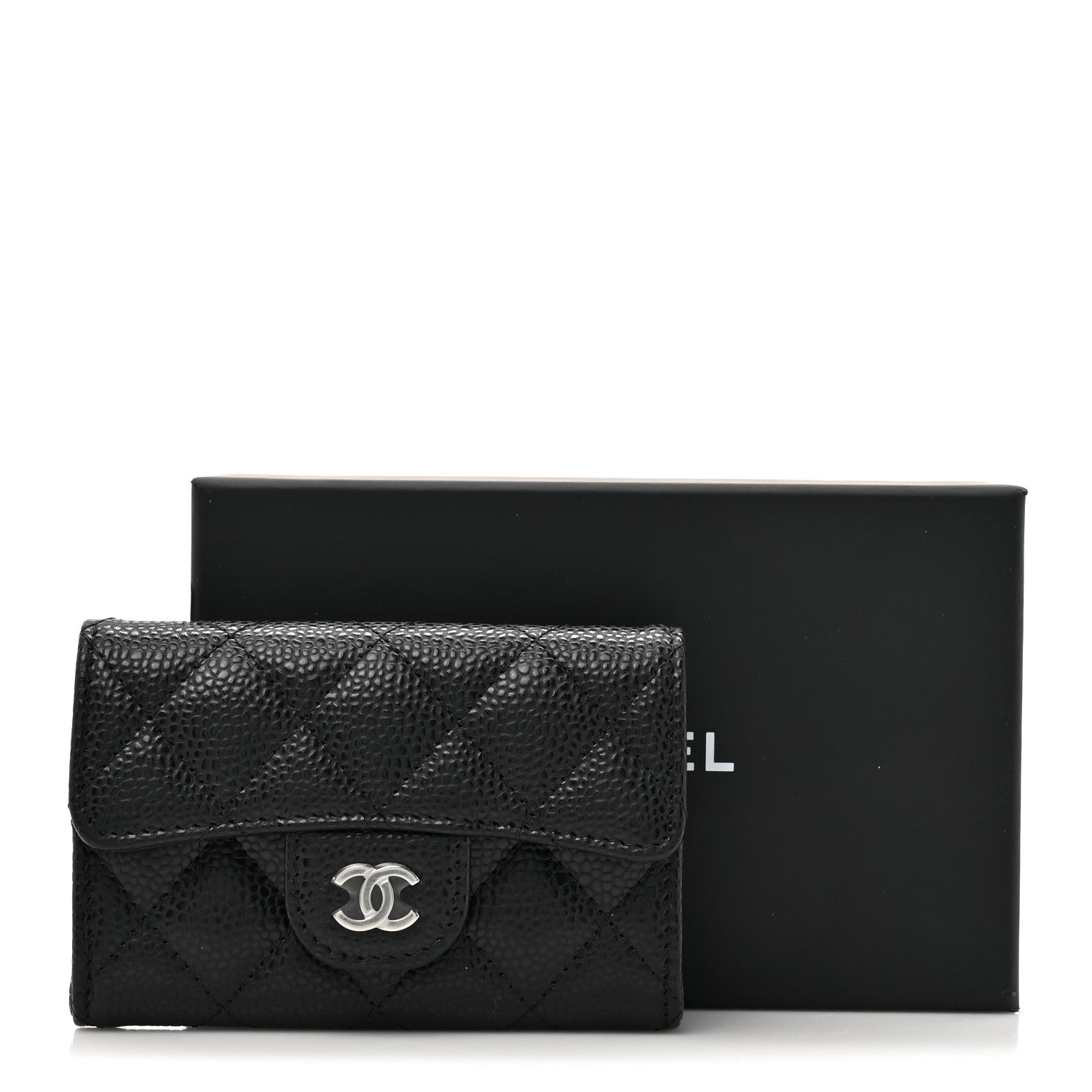 Chanel Caviar Quilted Flap Card Holder Wallet Black 8 of 8