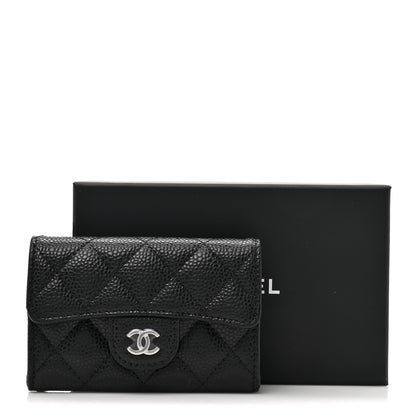 Chanel Caviar Quilted Flap Card Holder Wallet Black 8 of 8