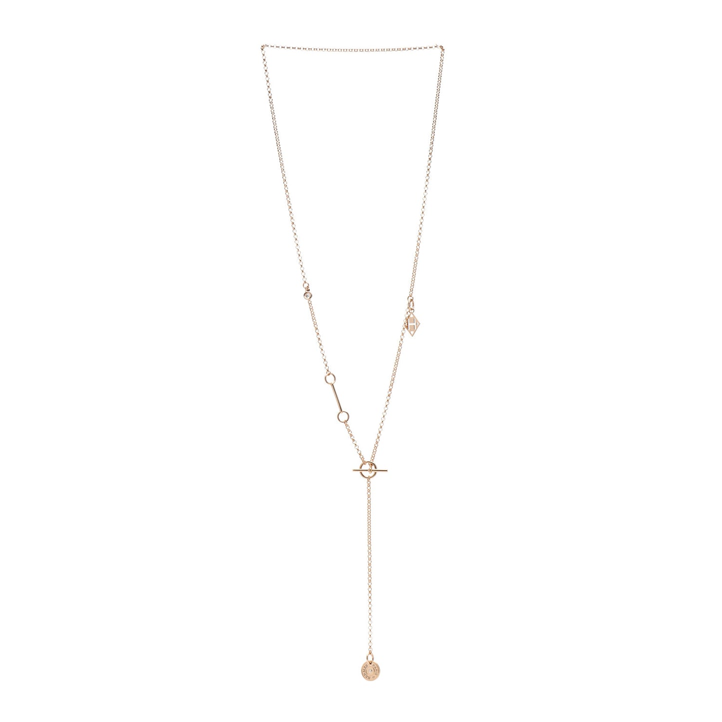 18K Rose Gold Diamond Gambade Necklace
