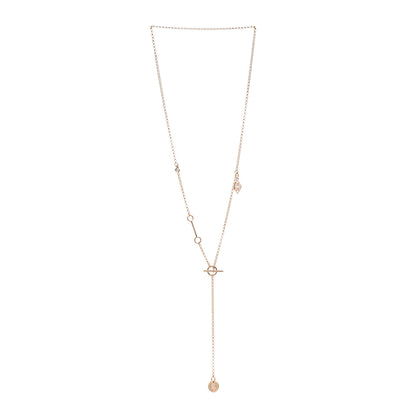 Hermes 18K Rose Gold Diamond Gambade Necklace 3 of 6