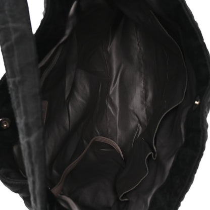 Chanel Crinkled Coated Canvas Le Marais Hobo Black 4 of 9