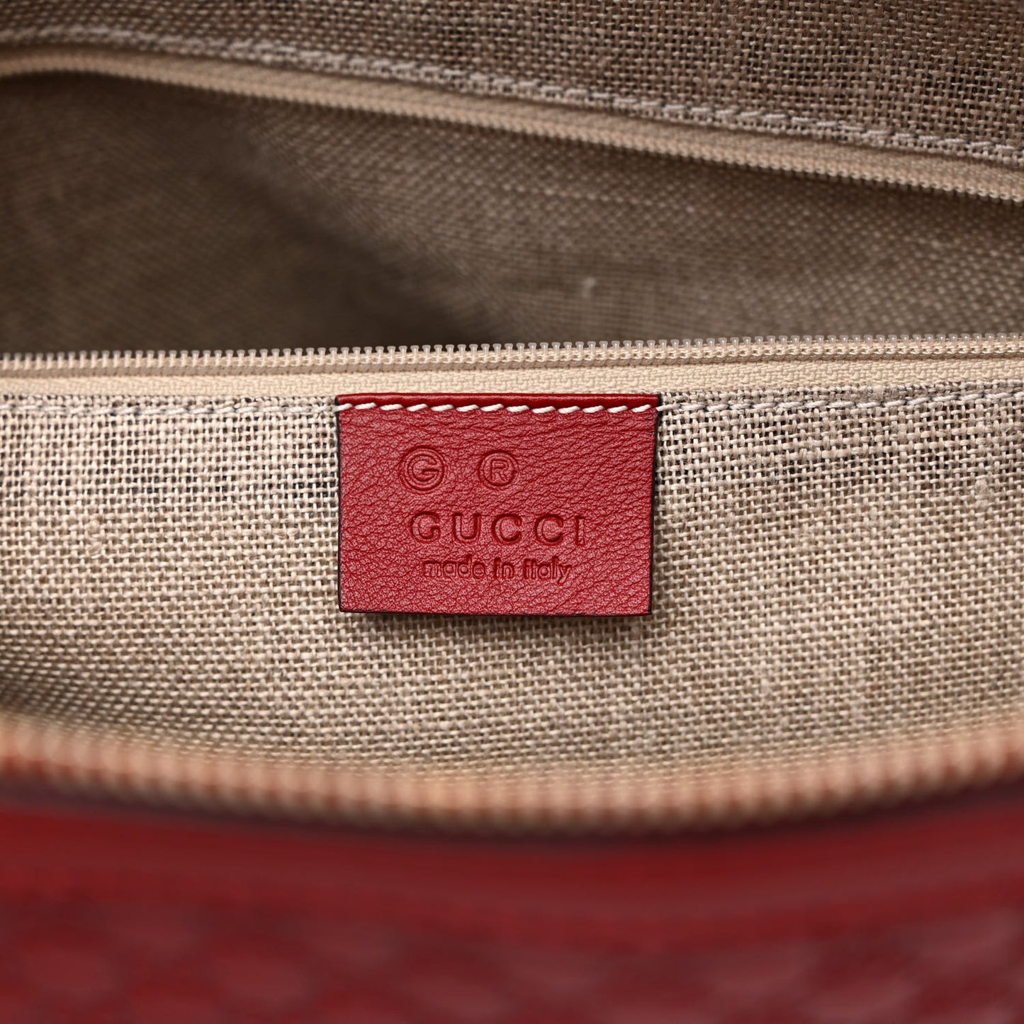 Soft Microguccissima Dome Satchel Red