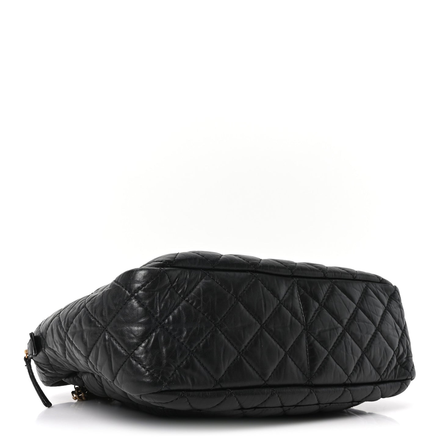 Aged Calfskin Quilted Large Reissue Camera Case Black