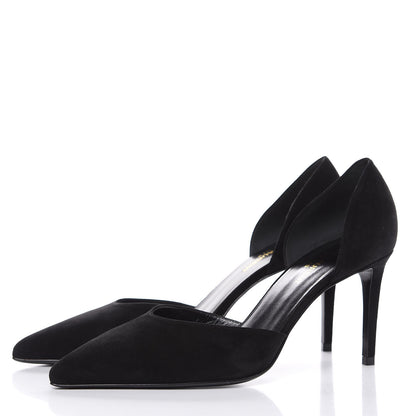 Saint Laurent Kid Scamosciato Skinny D'Orsay 105 Pumps 39.5 Black 3 of 9