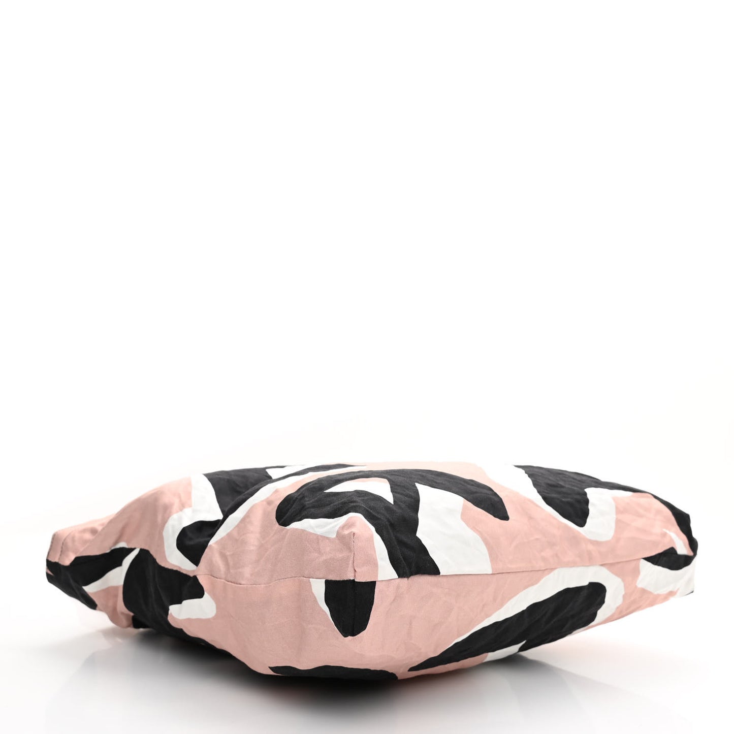 Jersey Fabric Quilted Foldable Tote With Chain Black Multicolor